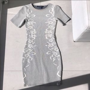 Embroidered French connection dress 👗 🥰